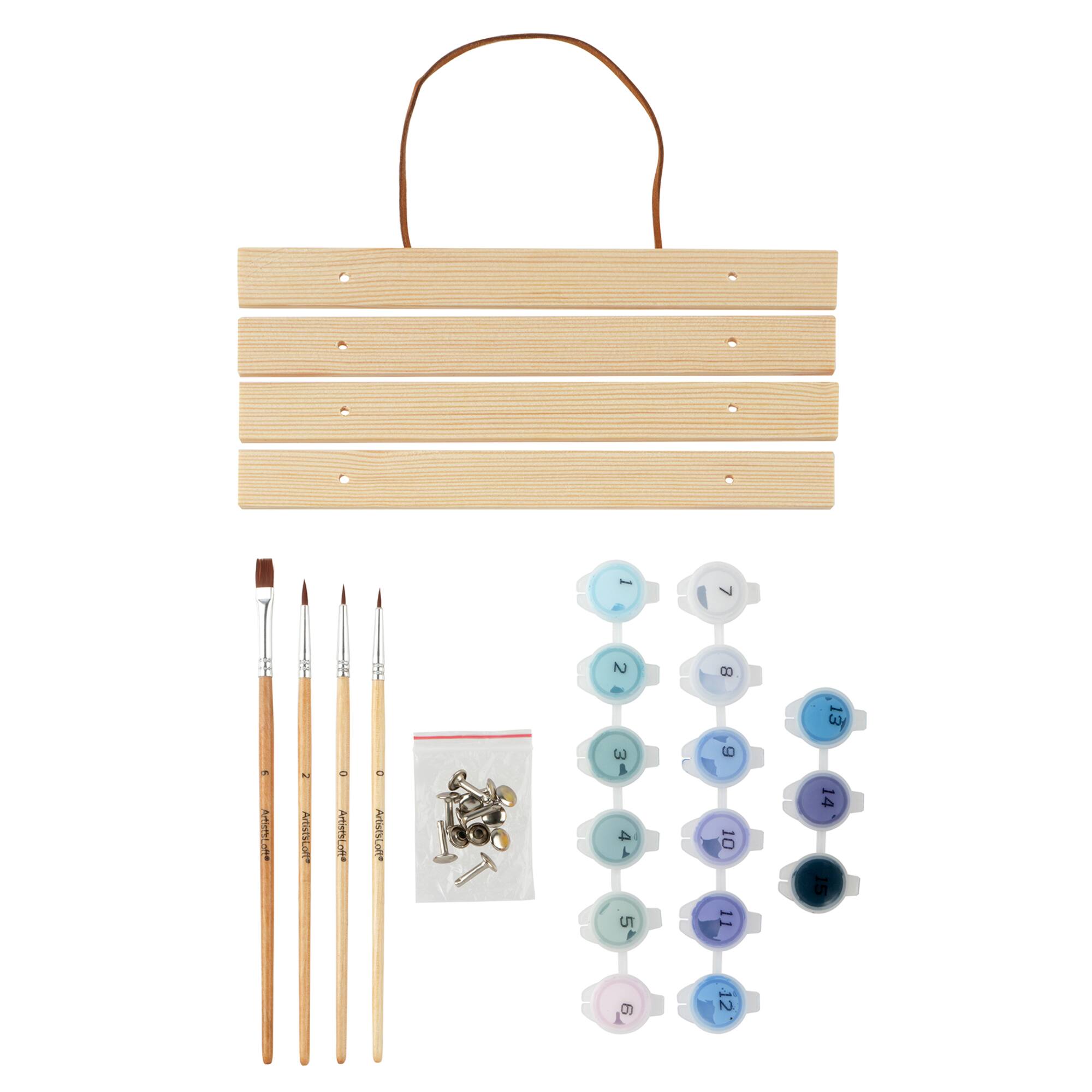 8" x 10" Abstract Flower Paint-by-Number Kit with Wood Display Hanger by Artist's Loft®